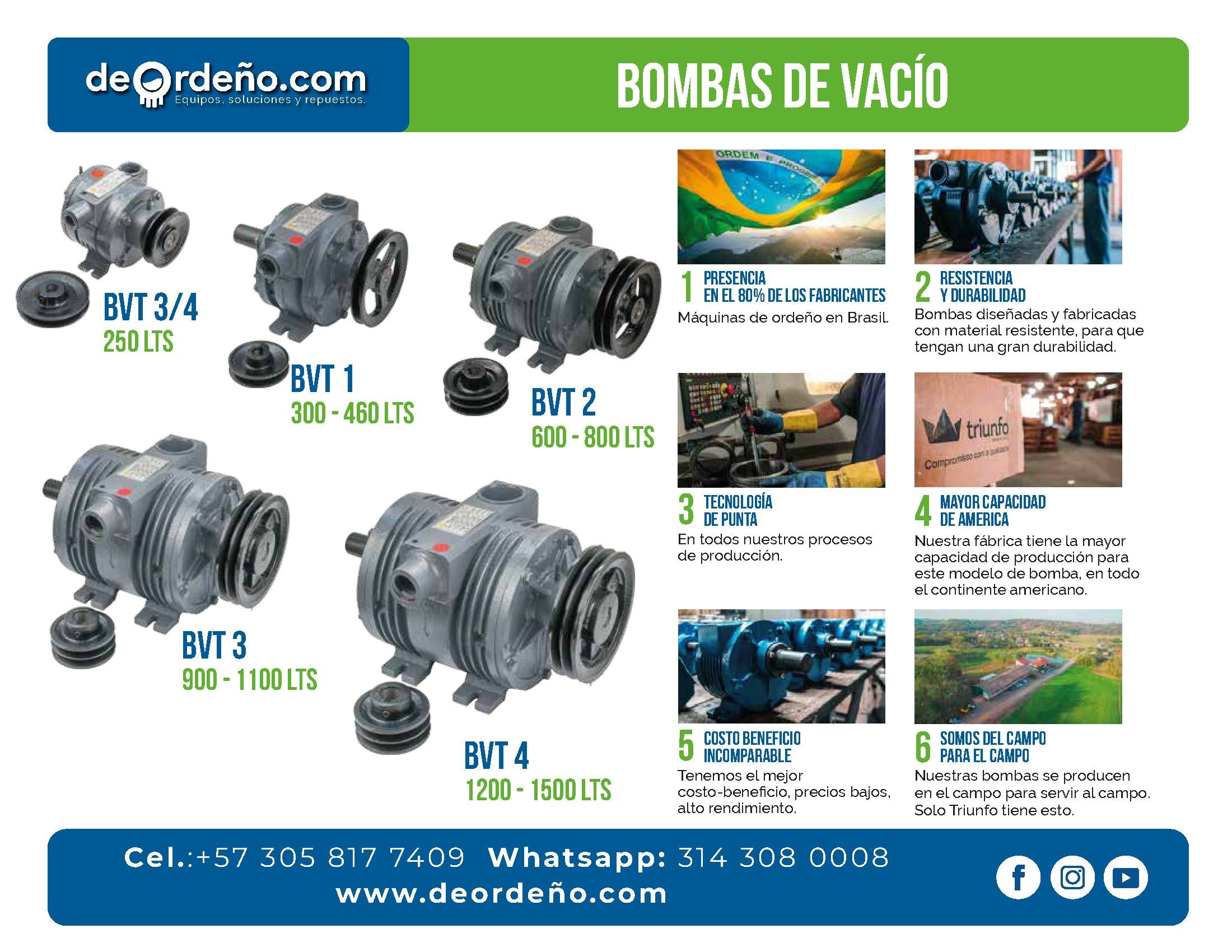 BOMBAS DE VACÍO IMPORTADA BRASILERA